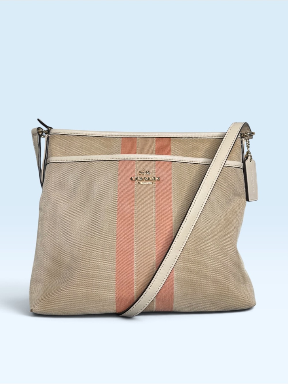Coach Varsity Stripe File Crossbody Bag